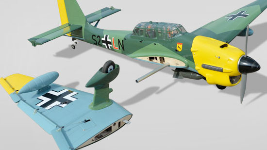 Phoenix Model Stuka Ju 87 GP/EP ARF - two-piece wing