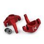 EXO Steering Knuckles Red Anodized: Axial Yeti