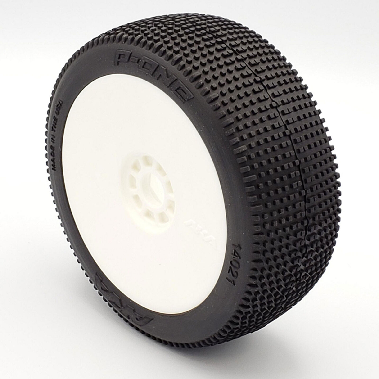1/8 P1 Super Soft Long Wear Pre-Mounted Tires, White EVO Wheels (2): Buggy