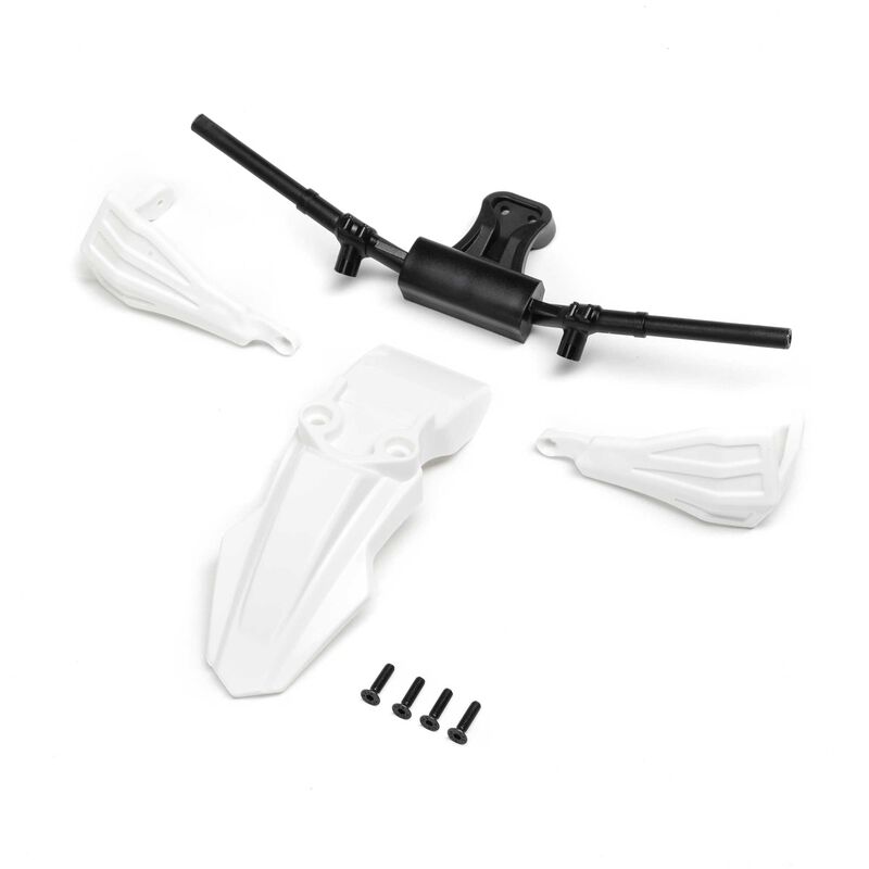 Fender, Handguards & Handle Bars, White: PM-SM/MX