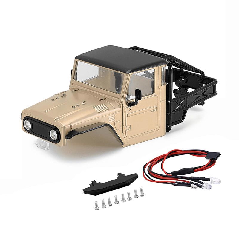 INJORA 1/18 IR40 Rock Crawler Hard Body, Yellow, 1/18 Traxxas TRX-4M Defender/ Bronco