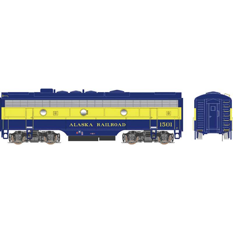 HO F7B w DCC & Sound ARR Blue & Yellow #1501