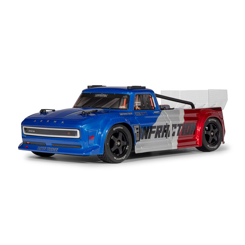 ARRMA 1/8 INFRACTION 223S DSC 4X4 RTR Brushless All-Road Street Bash , Blue/Red - SCRATCH & DENT