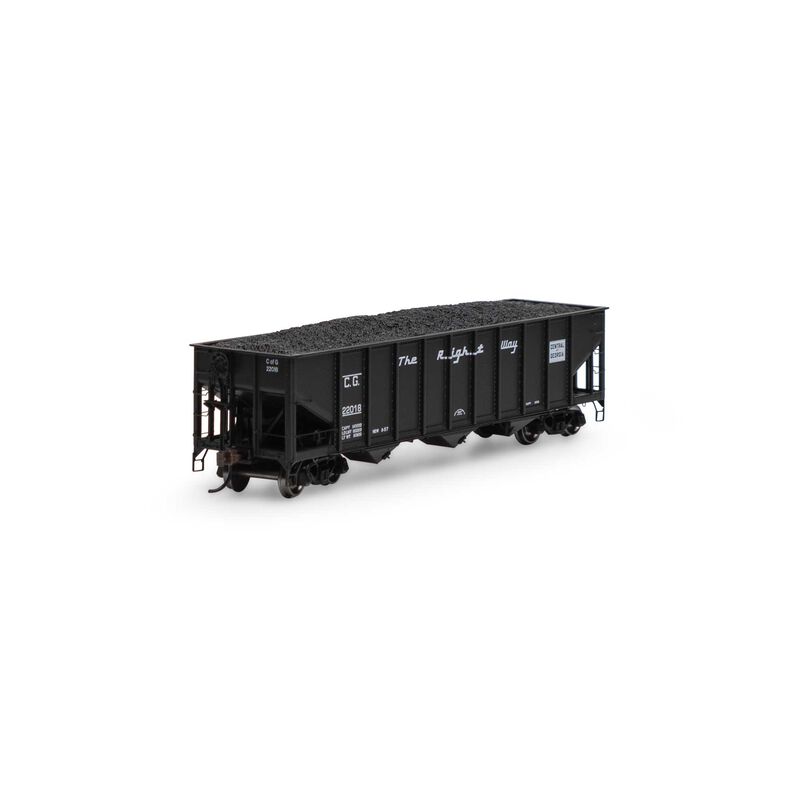 HO RTR 40' 3-Bay Ribbed Hopper with Load, CG #22018