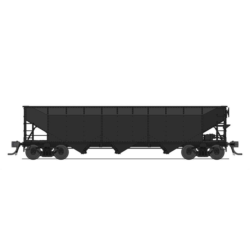 HO, AAR 70-ton Triple Hopper, Unlettered, Black