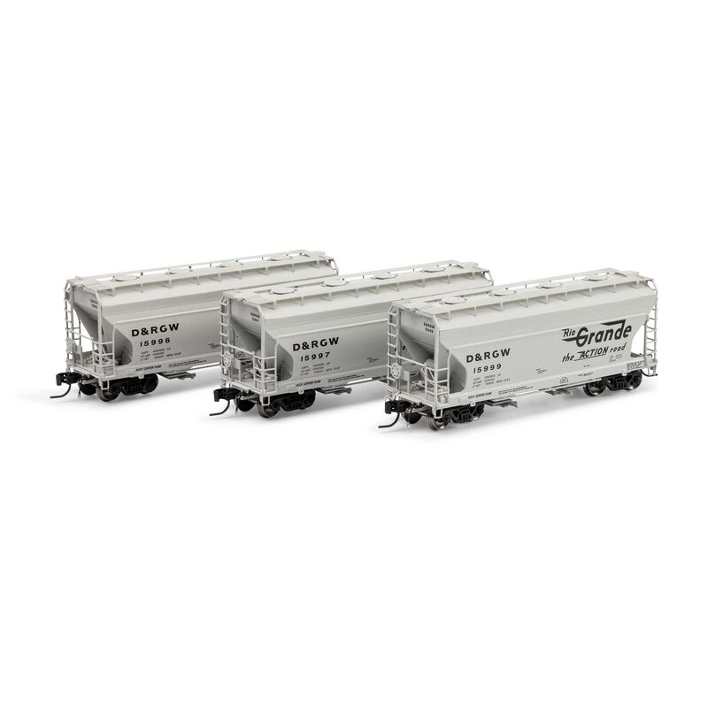 N ACF 2970 Covered Hopper, DRGW #15996/15997/15999 (3)