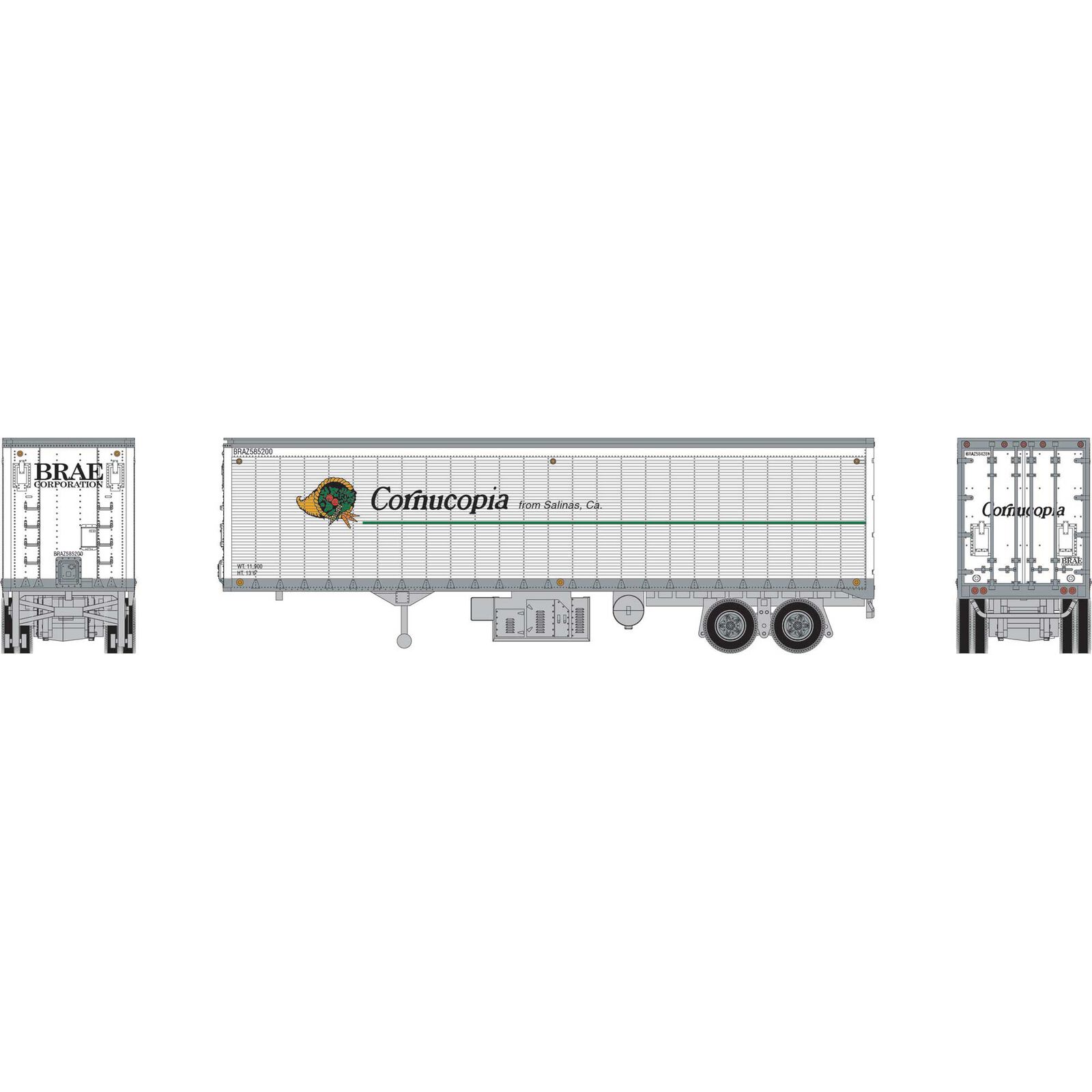 HO 40' Trailer, BRAZ/Cornucopia #585200
