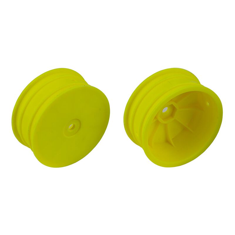 4WD Front Wheels, 2.2", 12mm hex, +1.5mm, yellow