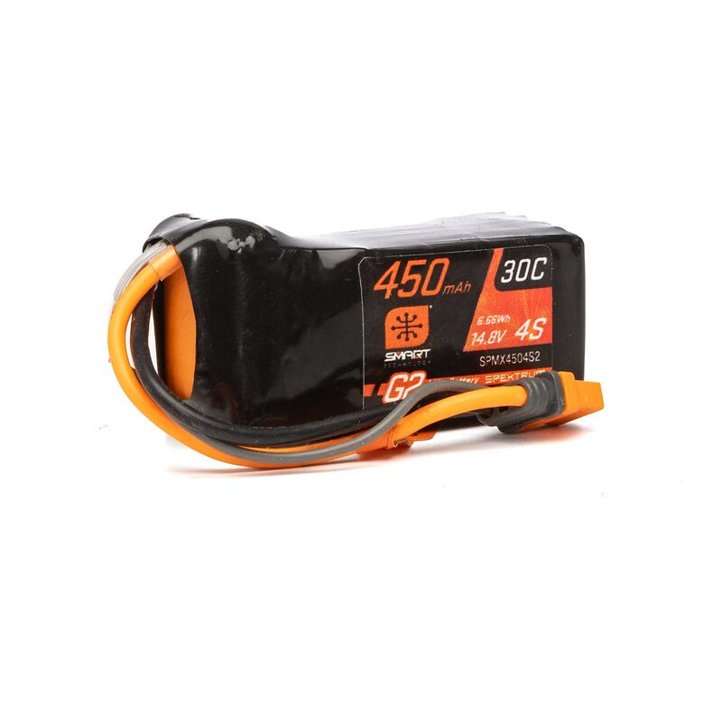 450mAh 4S 14.8V 30C Smart G2 LiPo Battery: IC2