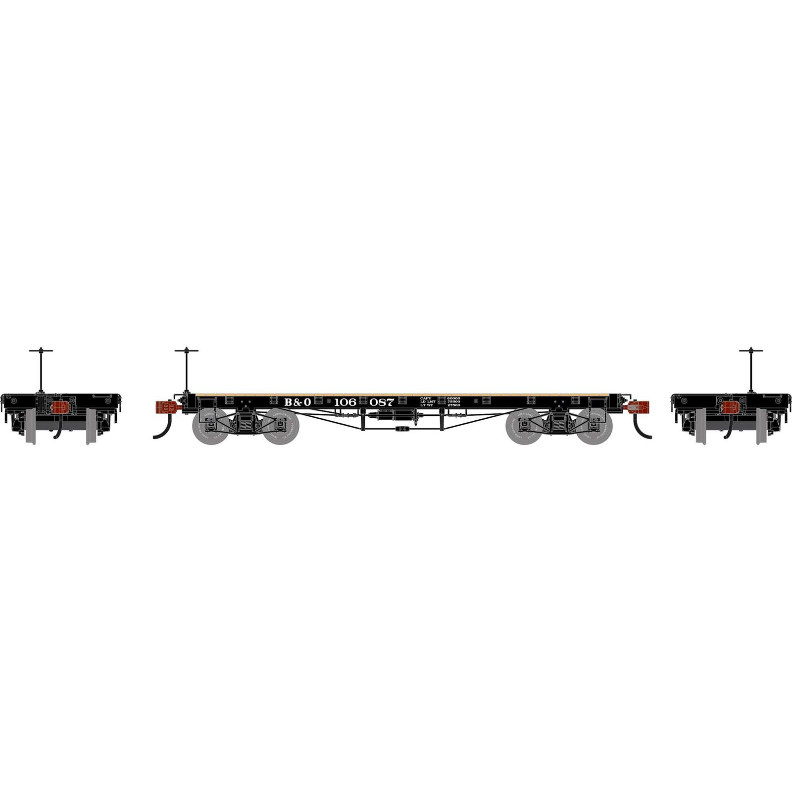 HO ATH 36' Flat Car, BO #106087