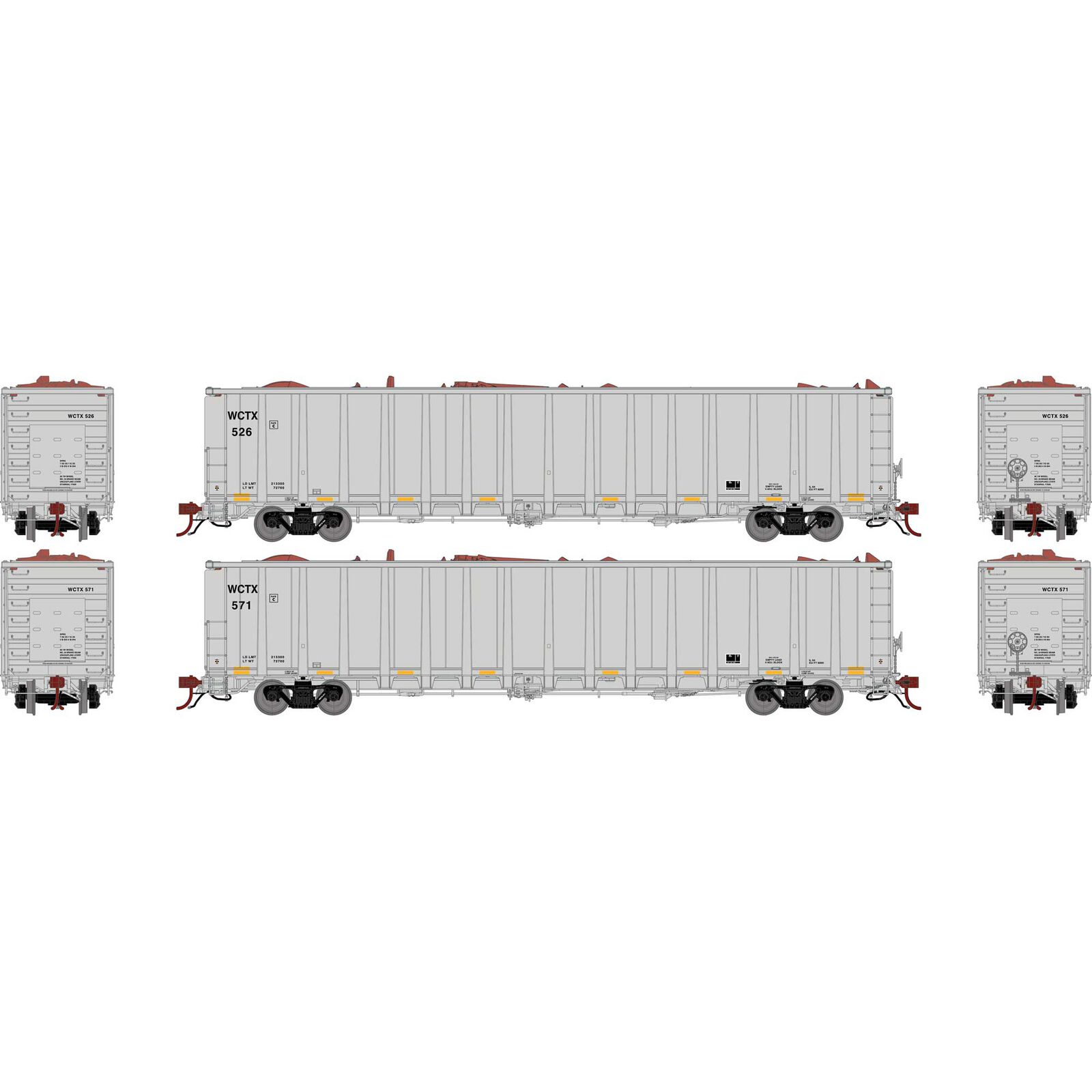 N NSC 6400 Gondola with Load, WCTX #526, 571 (2)