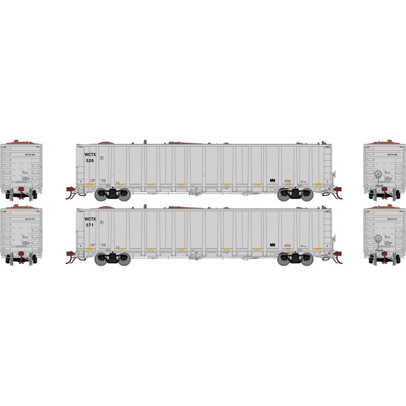 N NSC 6400 Gondola with Load, WCTX #526, 571 (2)