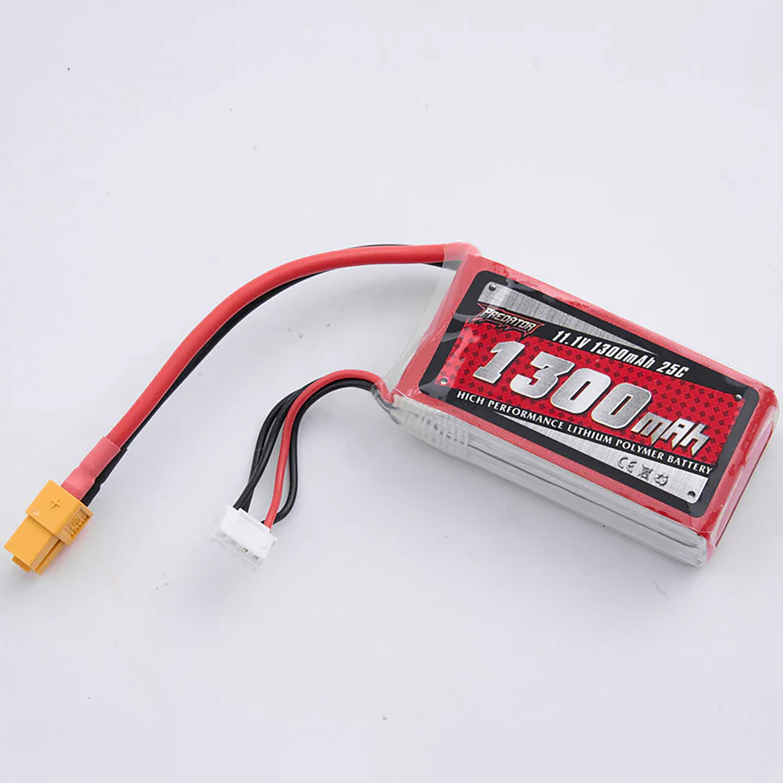 11.1V 1300mAh 3S 25C LiPo: XT60