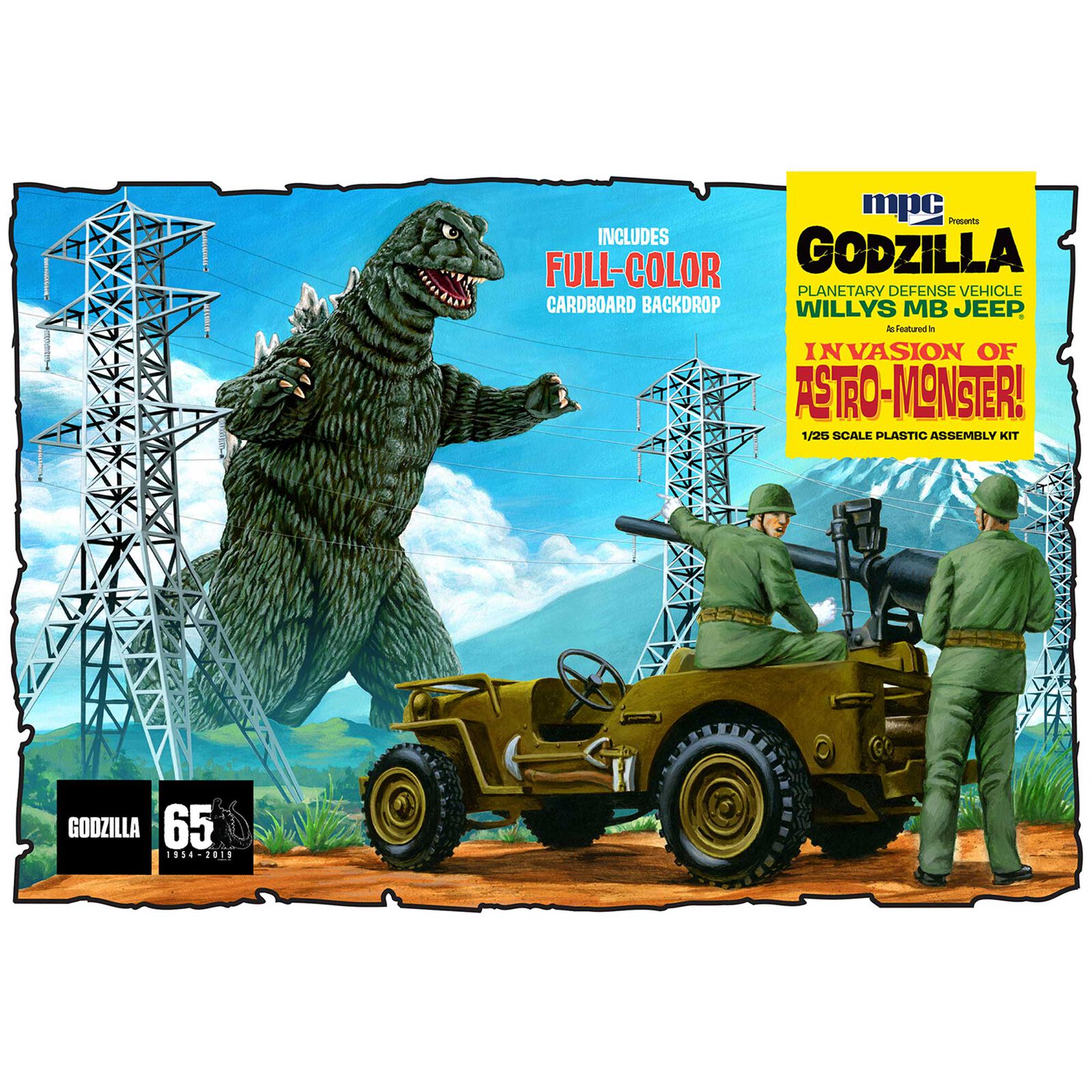 1/25 Godzilla Army Jeep Model Kit