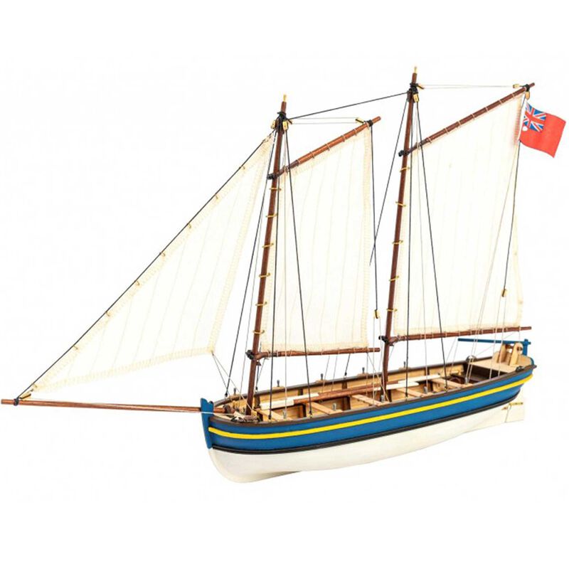 1/50 Captain's Longboat HMS Endeavour Wooden Ship Model Kit