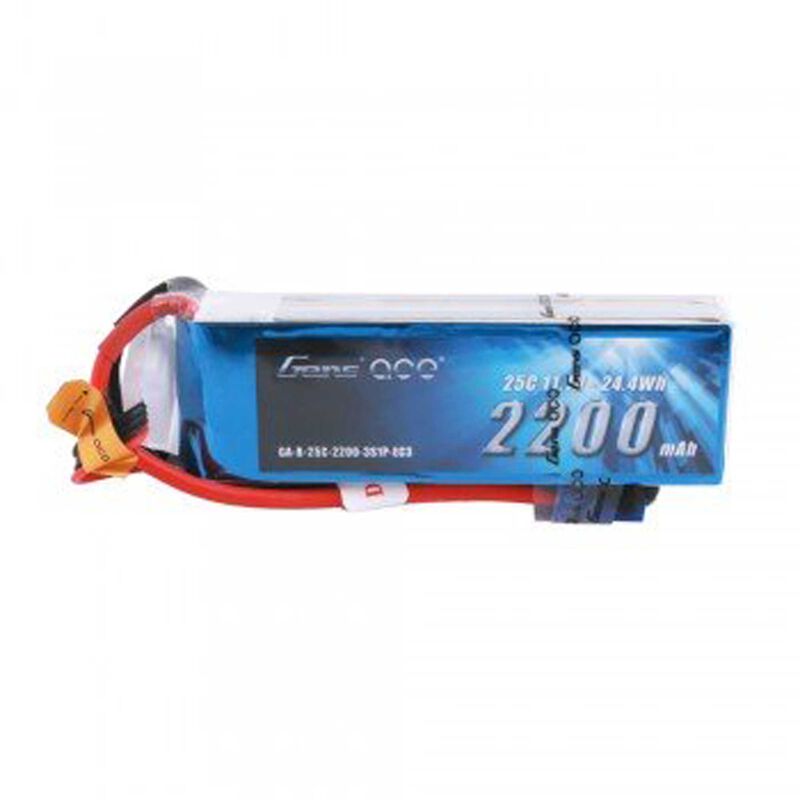 11.1V 2200mAh 3S 25C LiPo Battery, EC3