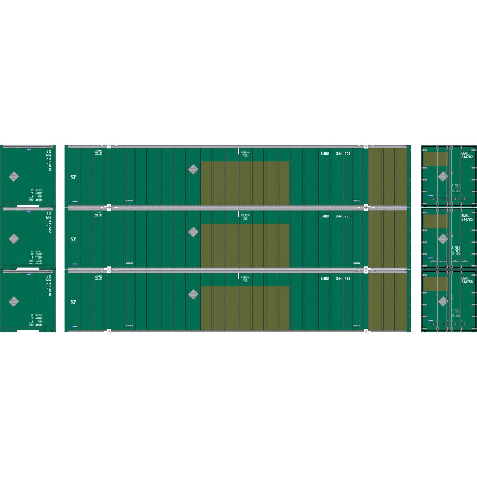 N ATH 53' Stoughton Container, EMHU #244702/244725/244758 (3)