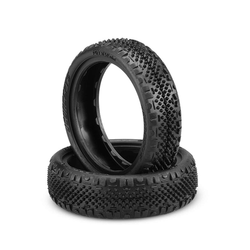 1/10 Pin Swag 2.2&rdquo; Slim Front 2WD Buggy Tires and Inserts, Pink Compound (2)