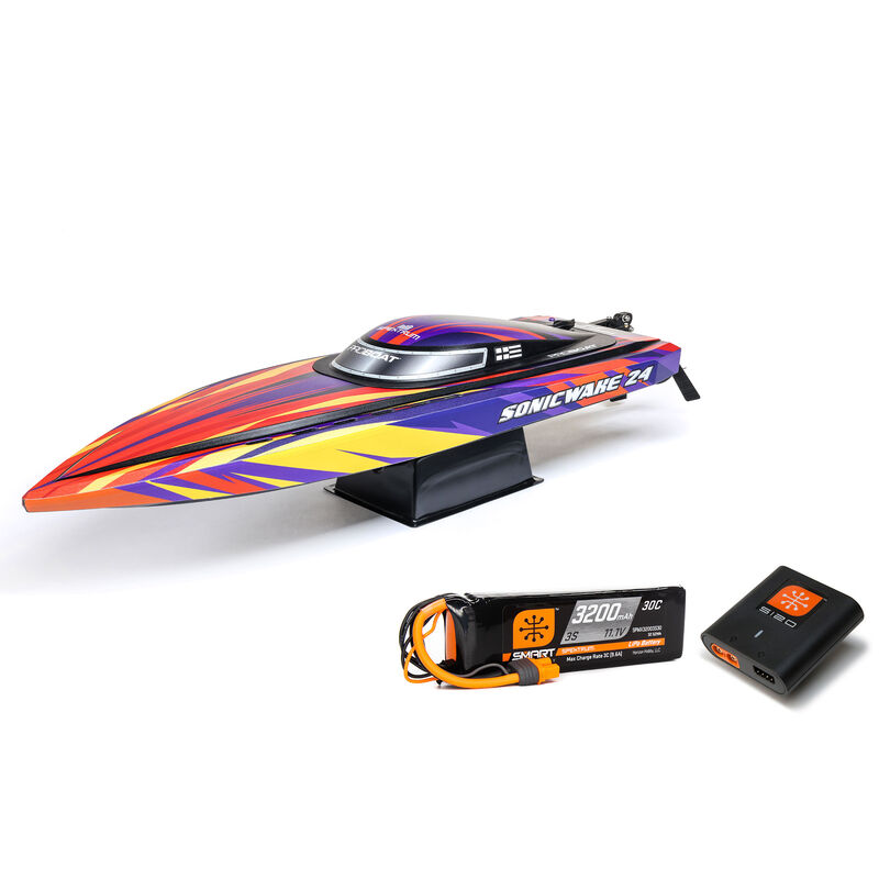 Sonicwake 24" Self-Righting Brushless Deep-V RTR (Battery & Charger Included), Red - SCRATCH & DENT