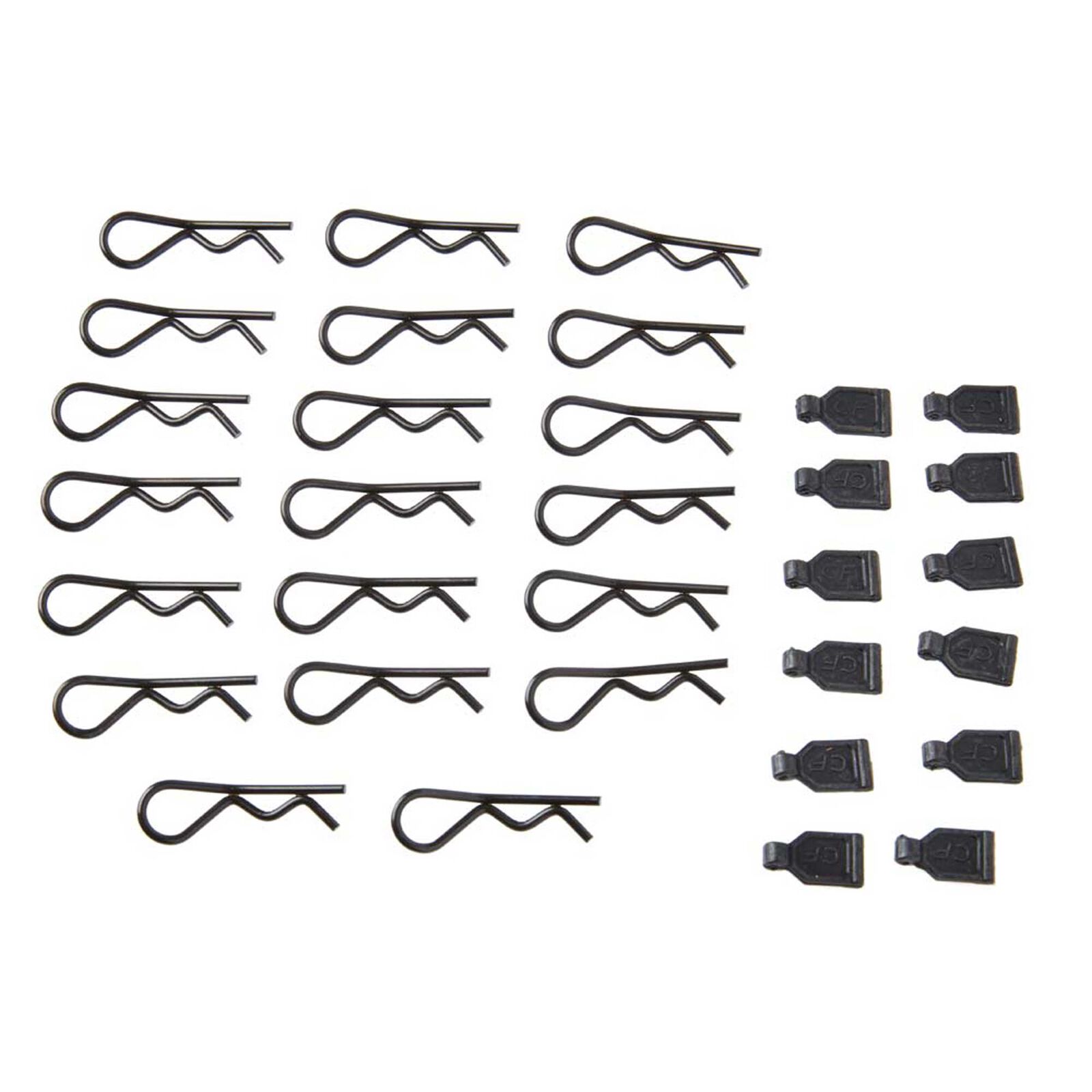 1/8 Body Clips (20) & Rubber Pull Tabs (12)