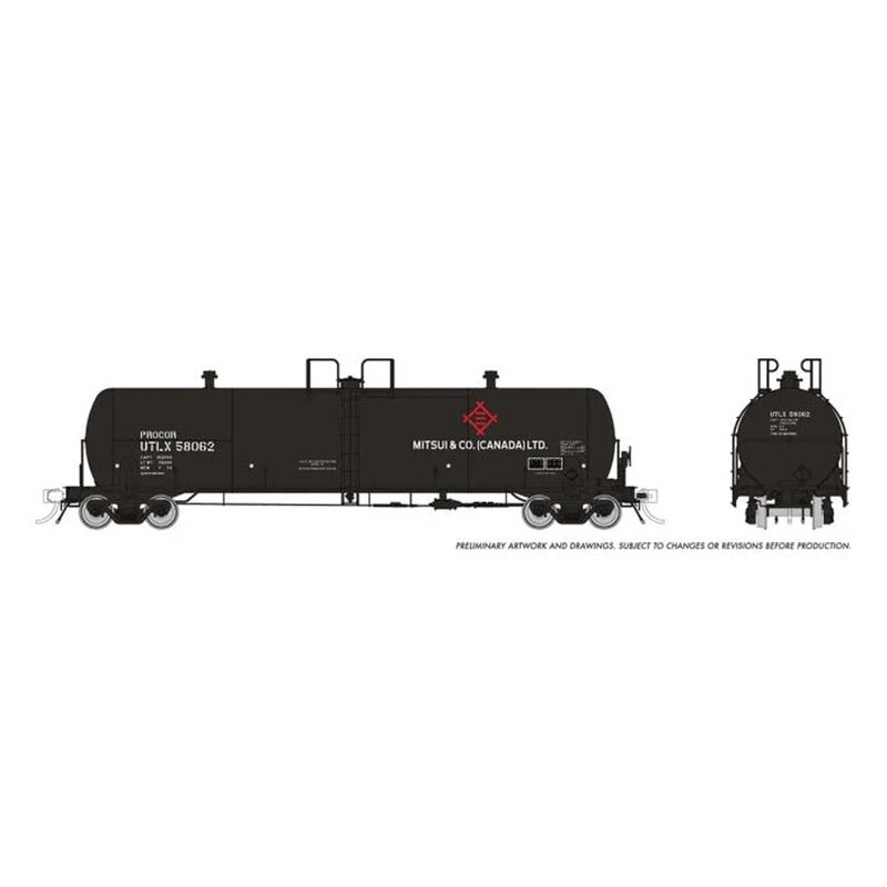 HO Procor 20K gal Tank Car: Mitsui & Co Canada (UTLX): Single Car