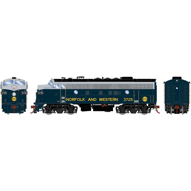HO F7A, N&W/Freight #3725