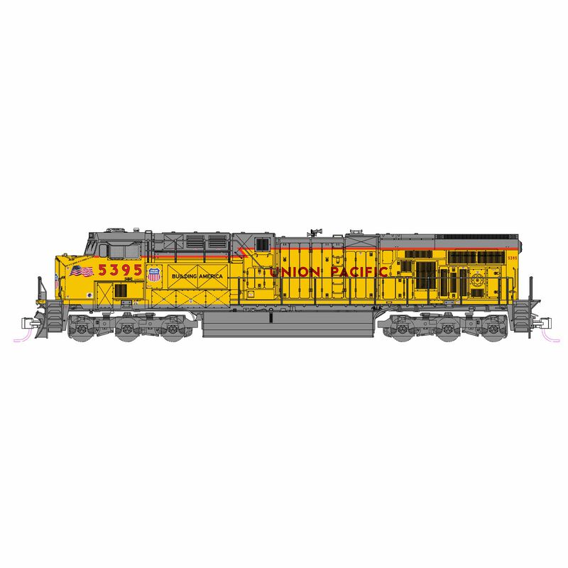 Kato USA, Inc. N ES44AC Union Pacific #5395 (Nose Flags) w/ DCC