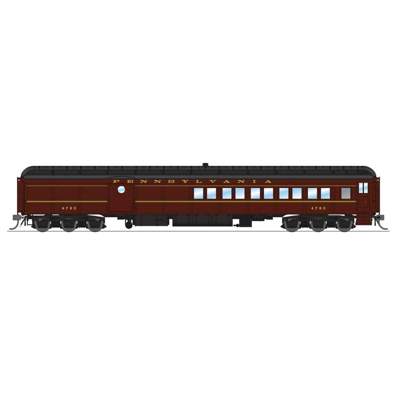 HO Scale PB70 Coach-Baggage Combine PRR 4780 mid-1940's Paint