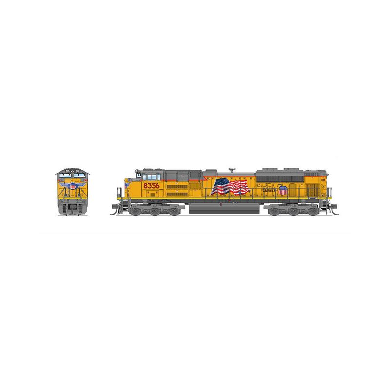 N EMD SD70ACe Locomotive, UP 8356, Building America, with Paragon4