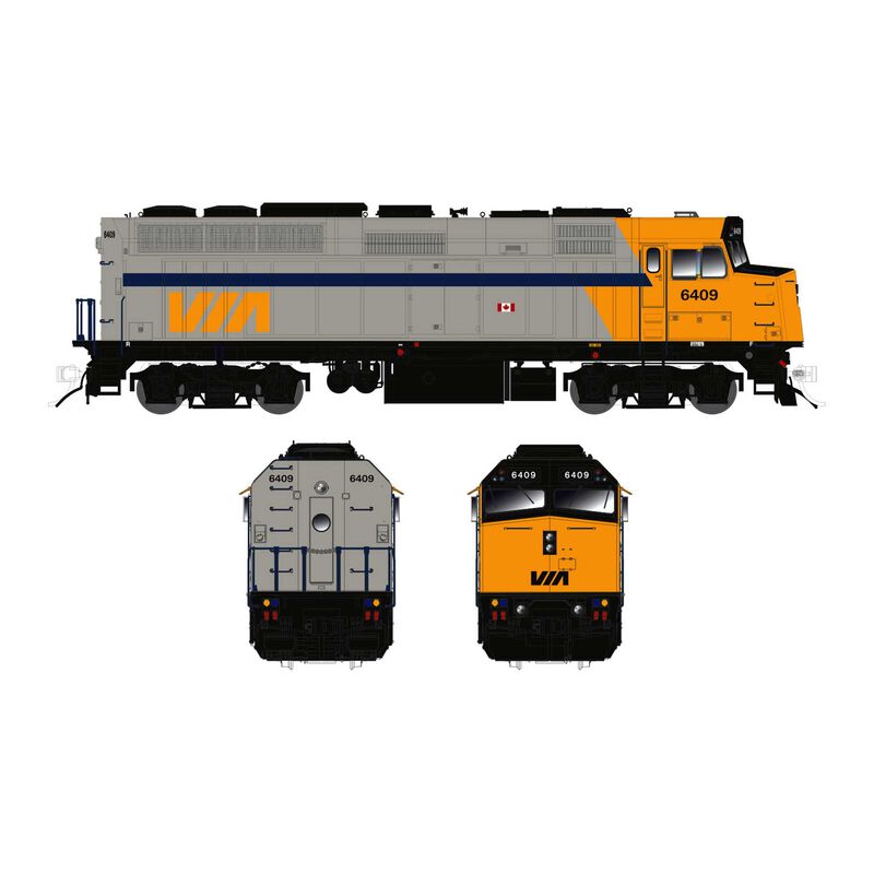 N Scale VIA Rail Canada F40PH-2D (DC Silent) #6433