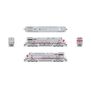 N GE ES44AC Locomotive, CBQ 6325, Aluminum/Red Fantasy Paint