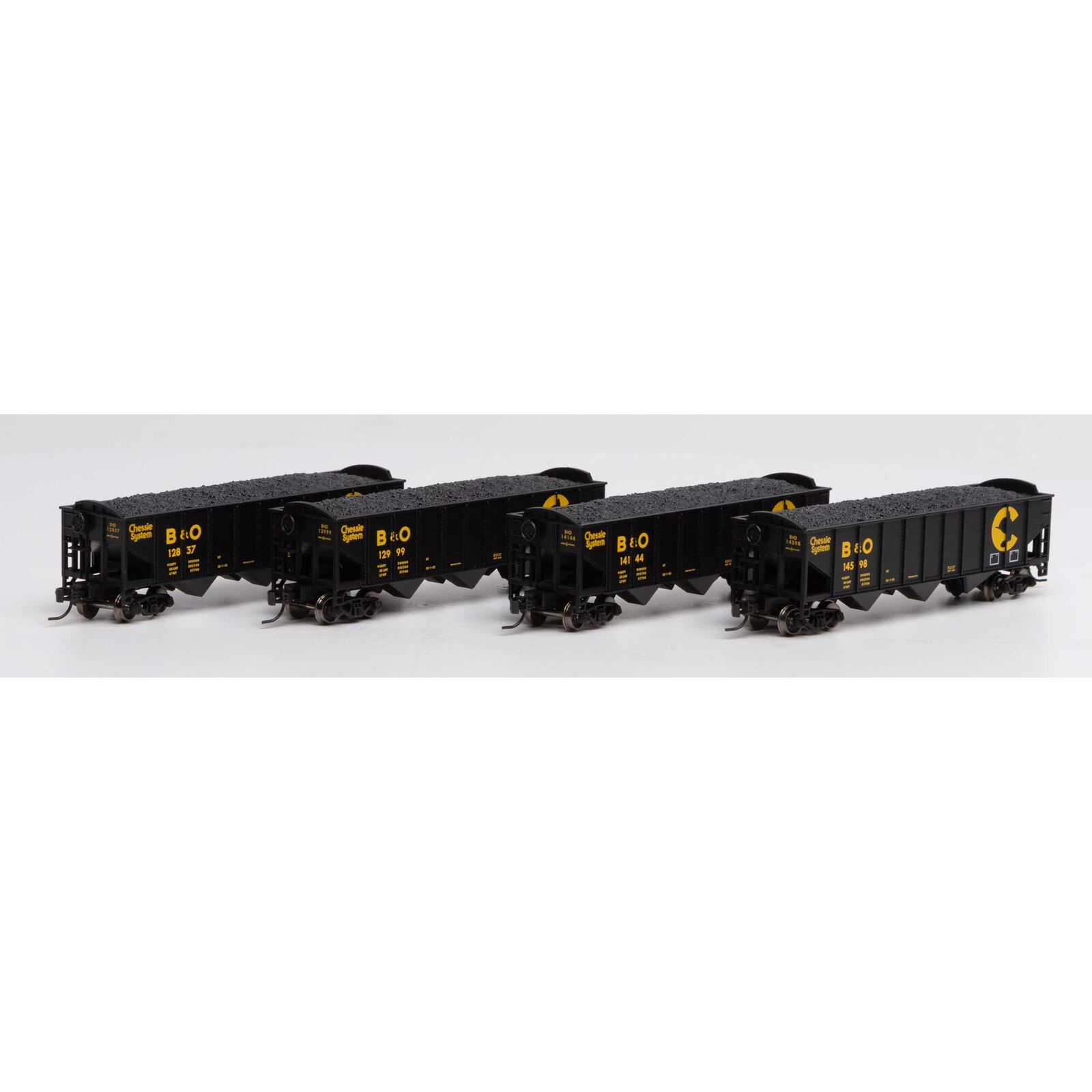 N 40' 3-Bay Ribbed Hopper with Load, B&O #1 (4)