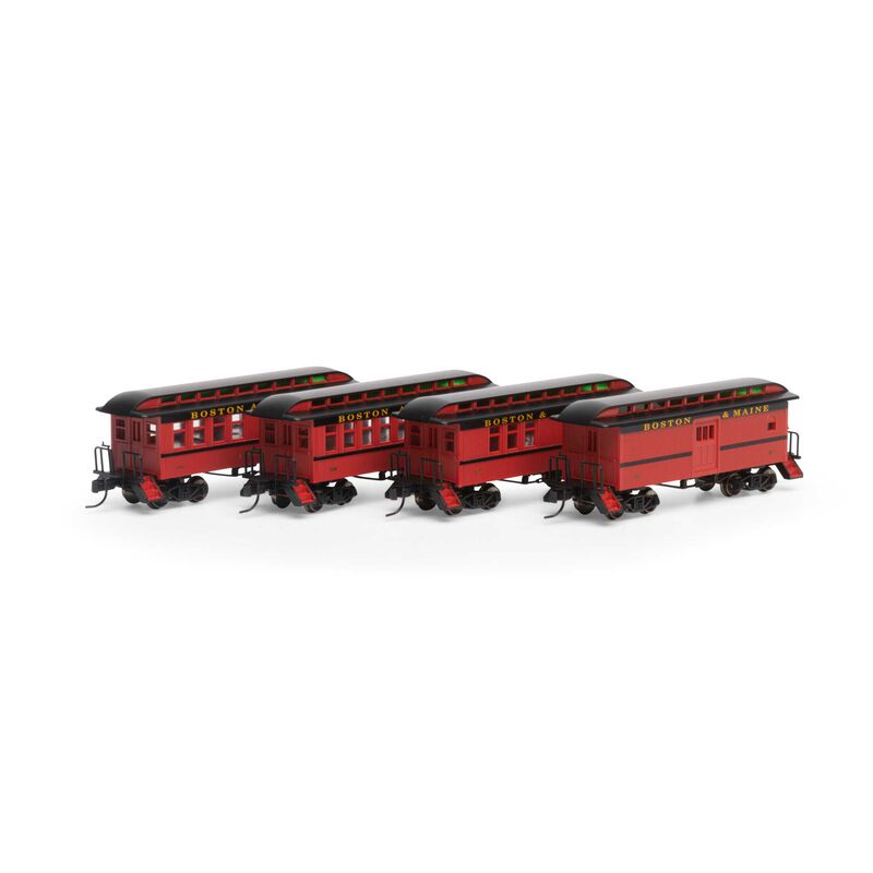 N 34' Old Time Overton Passenger Coach Set, B&M (4)