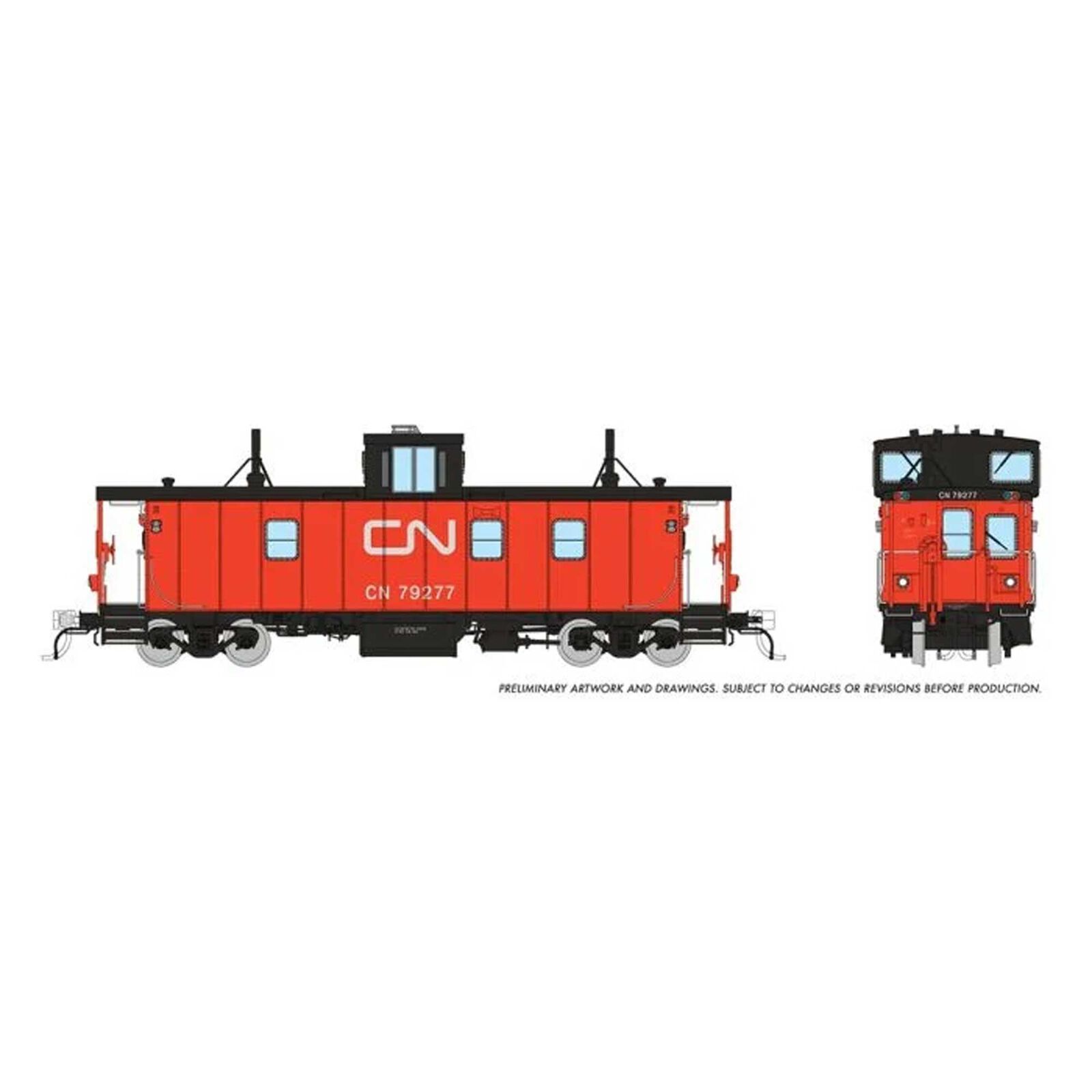 HO CN H-S Caboose: CN - Late w/  Black Steps: #79277