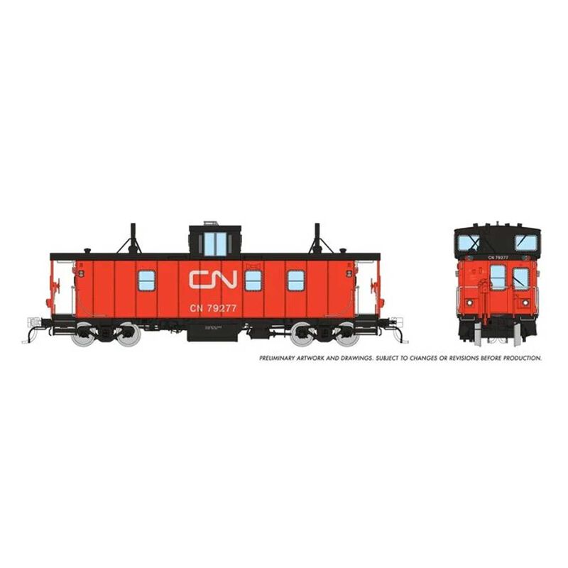 HO CN H-S Caboose: CN - Late w/  Black Steps: #79277