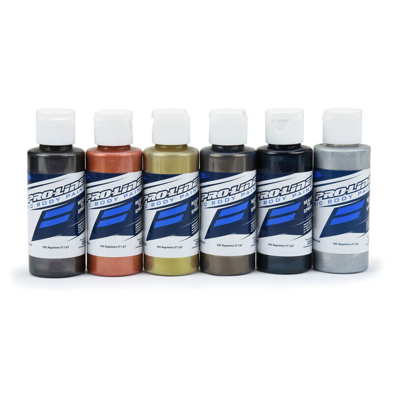 Pro-Line RC Body Paint Pure Metal Color Set (6 Pack)