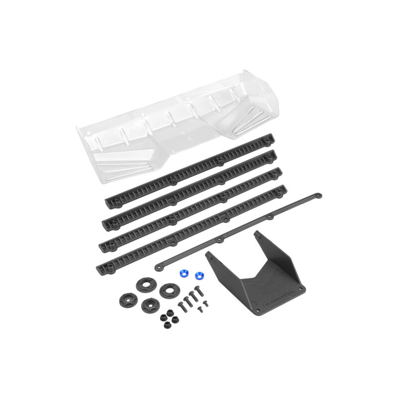 1/8 Hybrid Pre-Trimmed Wing with Gurney Option, Black: Buggy/Truck