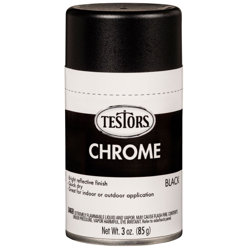 Testors Craft 3oz Chrome Spray, Black