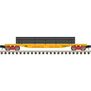 O 52' 6" Flat Car with Load Union Pacific 54519,  54565