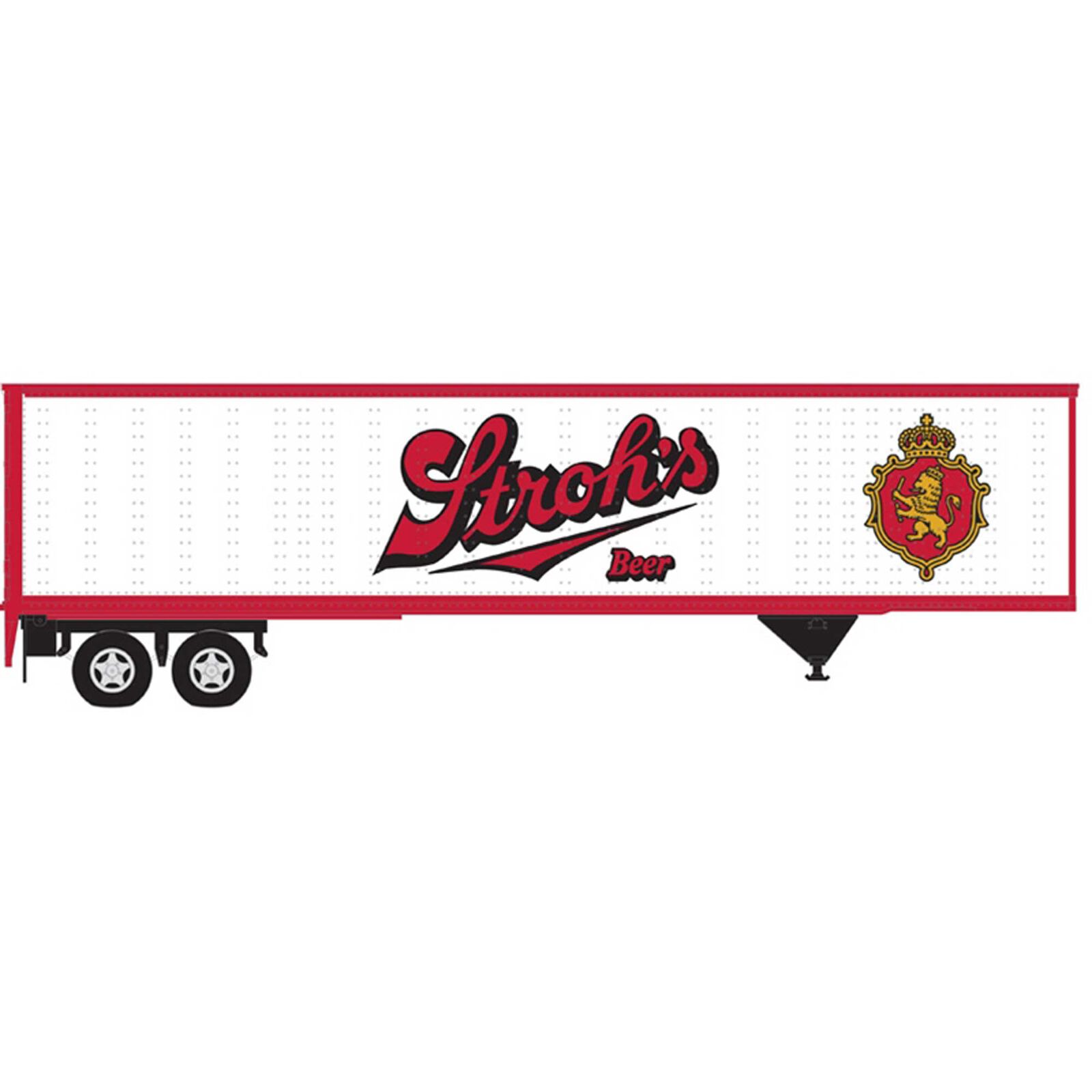 HO 45' Pines Trailer Stroh's, Red/White/Gold