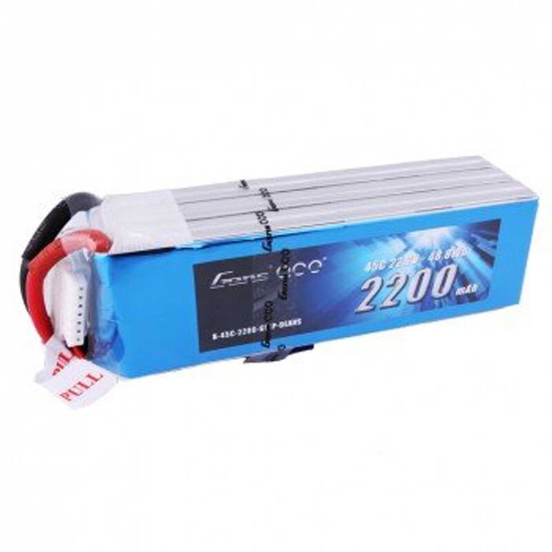 22.2V 2200mAh 6S 45C LiPo Battery: EC3