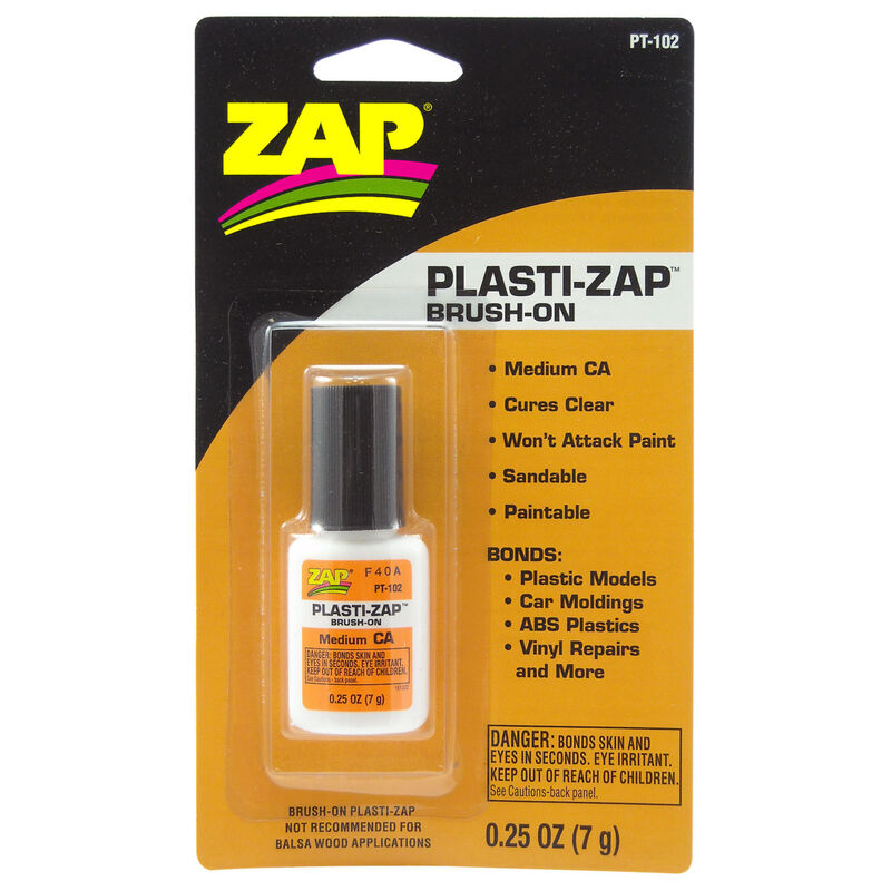Plasti-Zap Brush On Medium CA, .25 oz, Carded