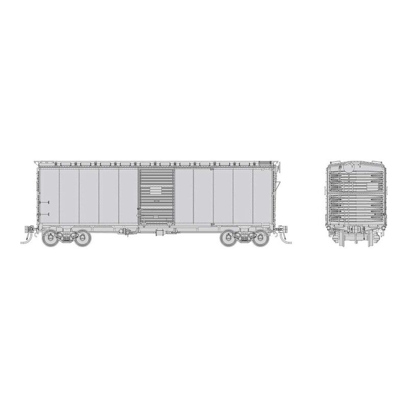 HO 1937 AAR 40ft Boxcar - Square corner: Undecorated