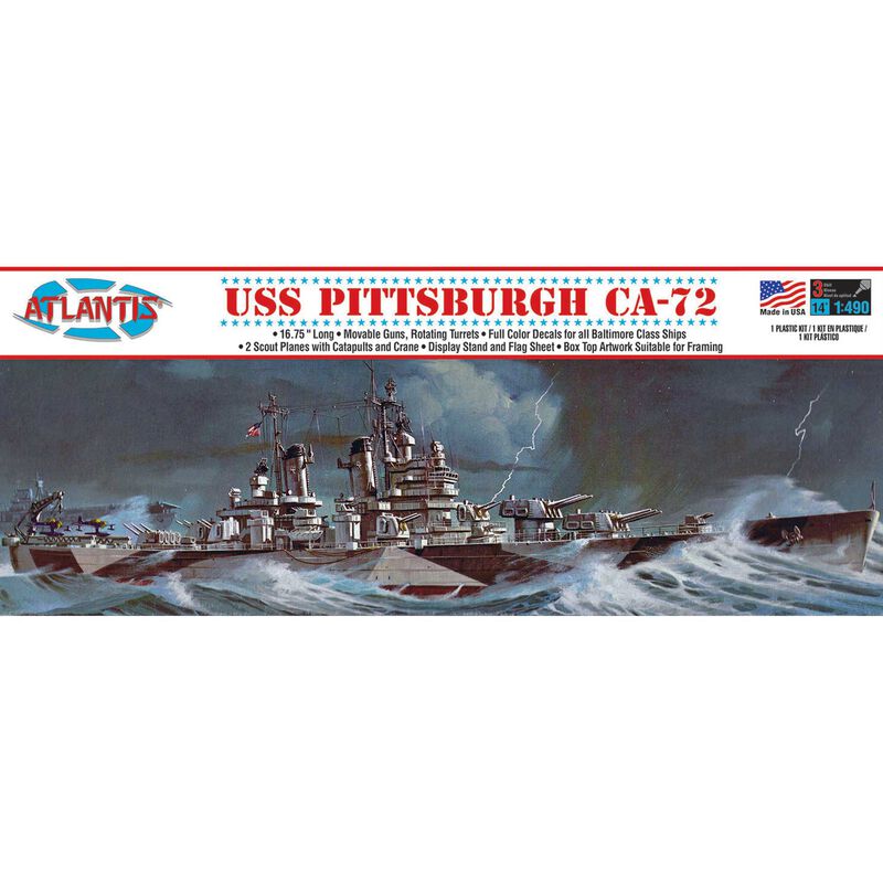 USS Pittsburgh CA-72 Heavy 1/490 Cruiser Model