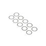 10 x 14mm Shims, 0.1mm and 0.2mm (5 each)