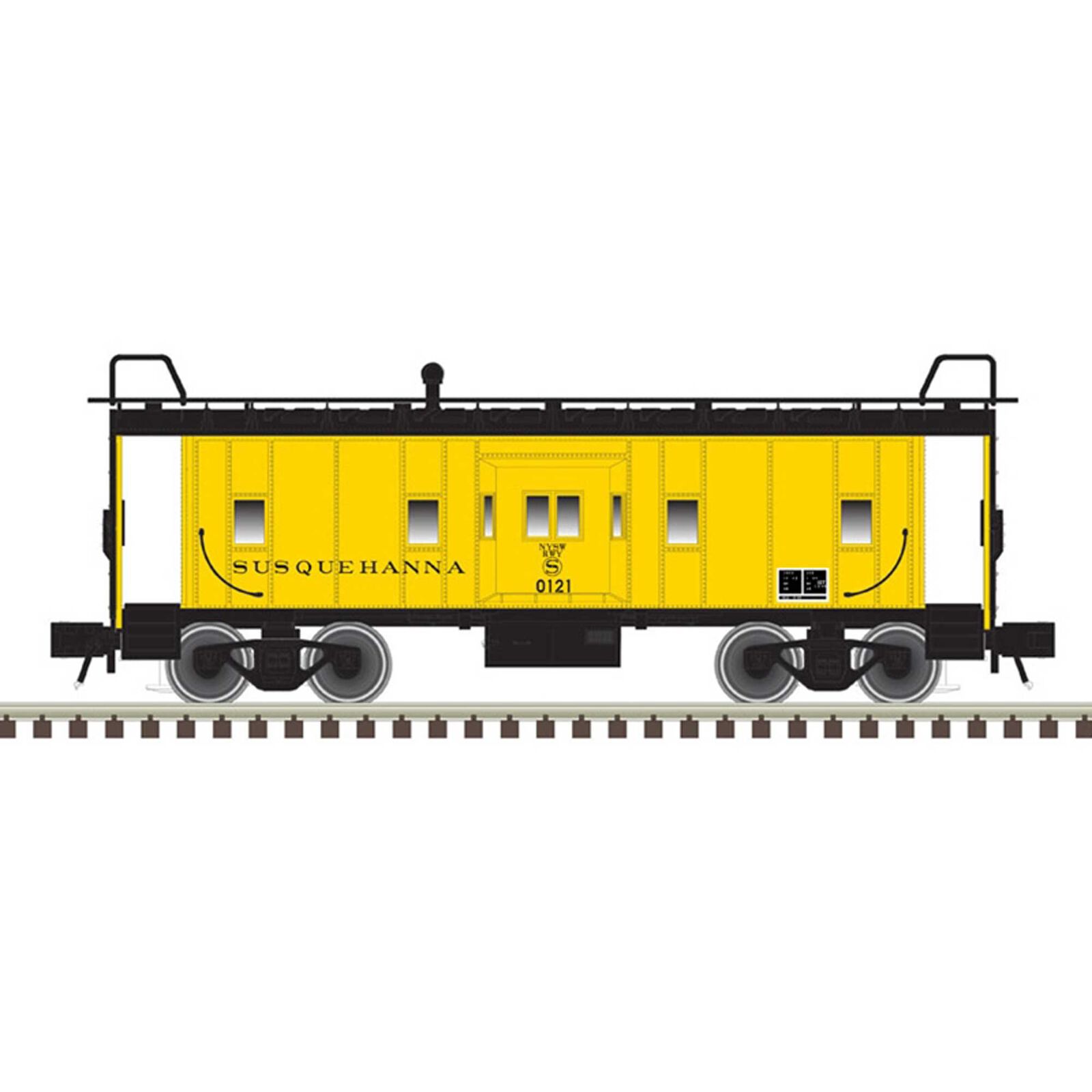 O Bay Window Caboose NYSW 121, Yellow/Black