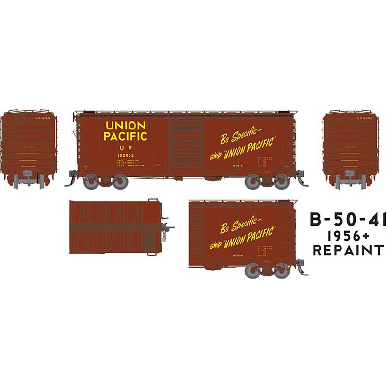 HO UP 40' B-50-41 Boxcar UP 56 Repaint, Single