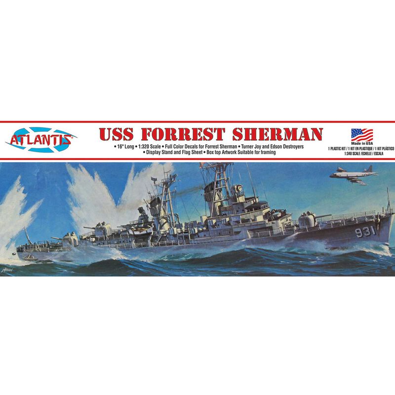 USS Forrest Sherman Destroyer 1/320 Plastic Model