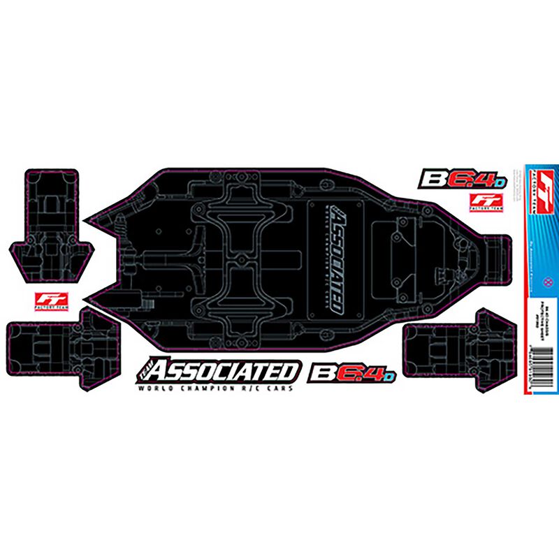 Factory Team Printed Chassis Protective Sheet, 1/10 Team Associated RC10B6.4D