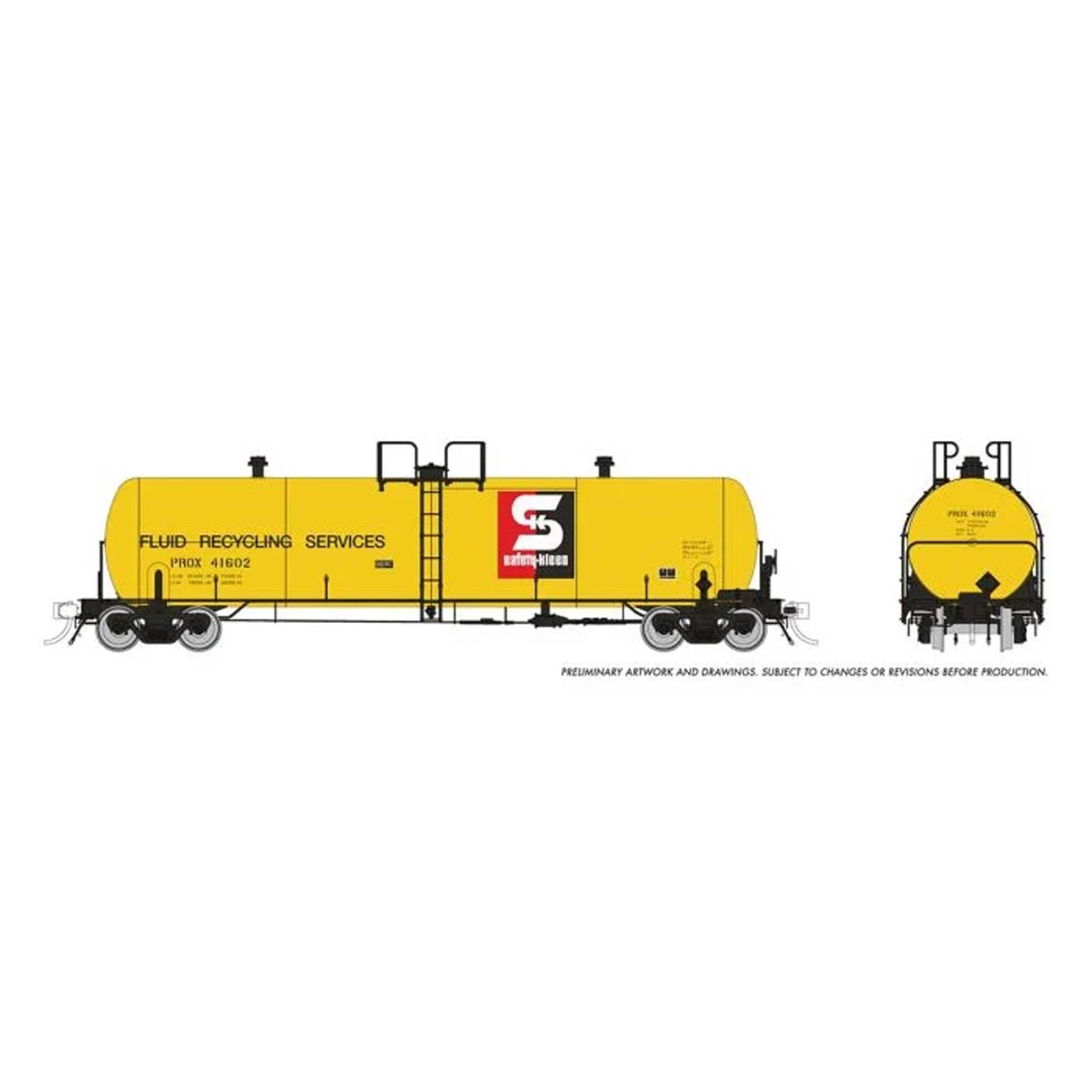 HO Procor 20K gal Tank Car: Safety Kleen (PROX): 6-Pack